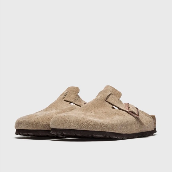 Birkenstock Boston Men's Suede Clogs - Taupe - Size 45, US M12 - Picture 2 of 10